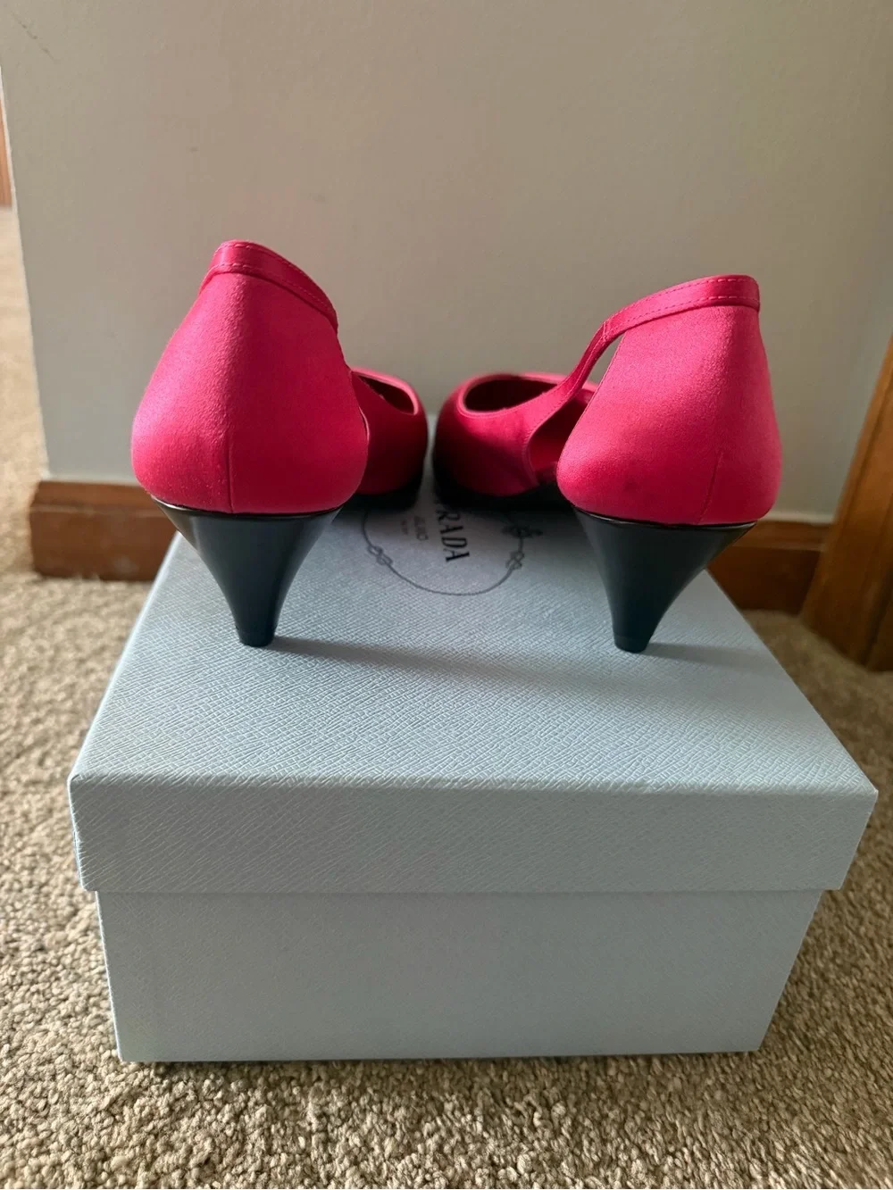 Prada Pink cut out heels